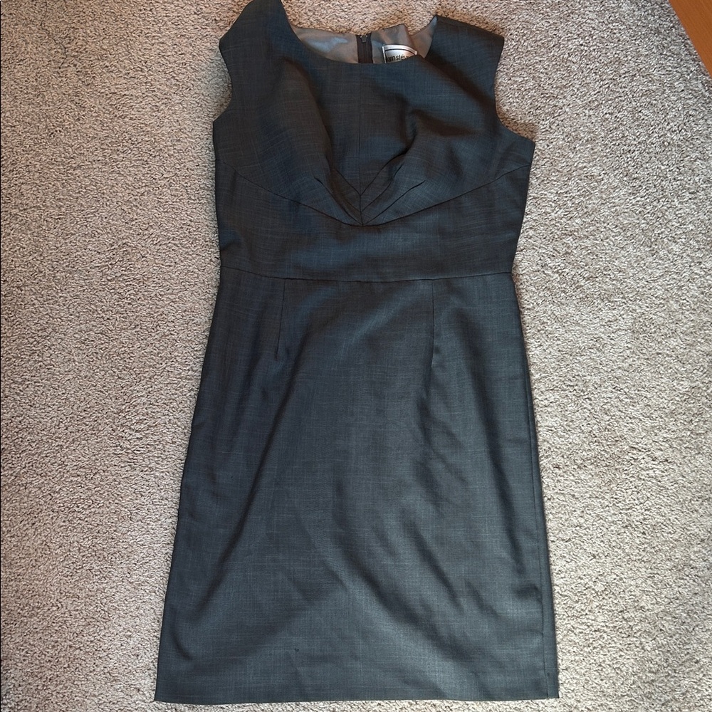 Elegant Grey professional Sleeveless Dress